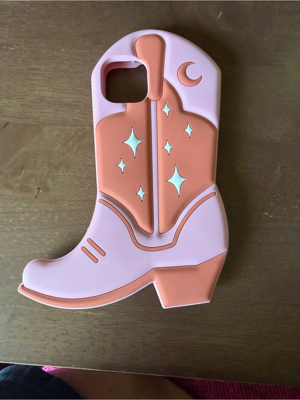 Cowboy Boot Phone Case in Pink & Coral